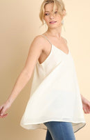 V-Neck Chiffon Tunic Tank