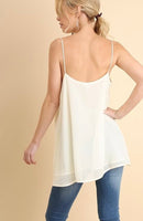 V-Neck Chiffon Tunic Tank