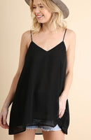 V-Neck Chiffon Tunic Tank