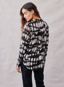 Bella Dahl - Monterey Flowy Button Down - Blurred Ikat Print
