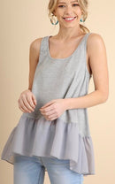 Flowy Mixed Media Tank