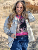 Leopard Bronc Rider Tee