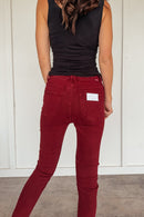 Wine Colored Skinny Denim by Risen