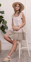 Color Blocked Tiered Dress