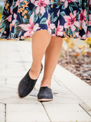 Jodi Black Animal Print Flat Shoes