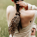 Leopard Hair Tie Bohemian Scarf
