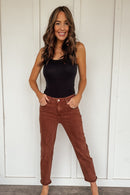 Espresso Boyfriend Denim by Risen