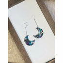 Moon's A Rising in Shades of Turquoise Dangles