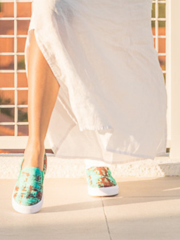 Gaby 1 Rusted Turquoise Sneakers