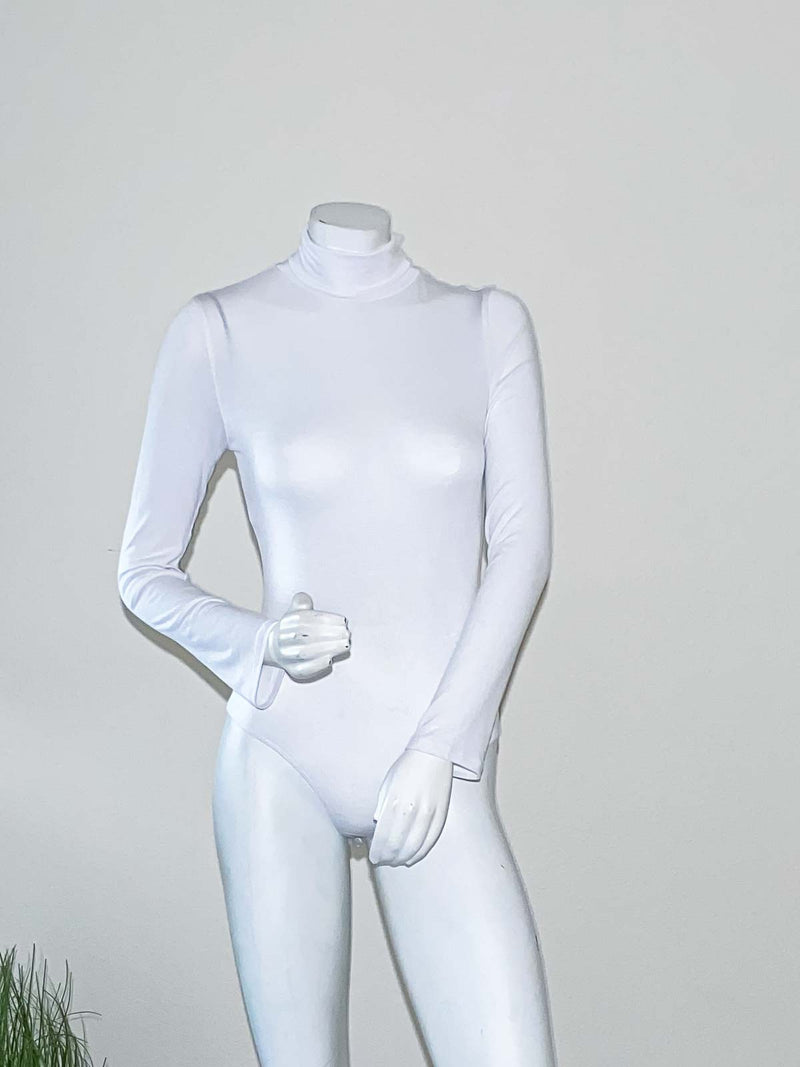 Good Lookin’ Out Turtleneck Bodysuit White