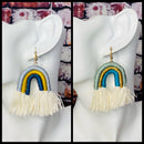 Rainbow Macrame Earrings