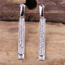 Sia - Rhinestone Bar Dangle Earrings