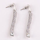Sia - Rhinestone Bar Dangle Earrings