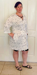 Lightweight Kimono Robe w/ Pockets-Stars(356)