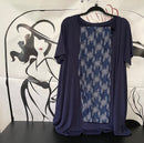 Navy Chevron Capri(86)