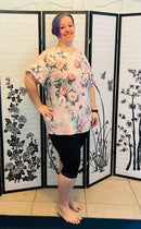 Flutter Sleeve Pink Floral Top(96)