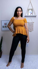 Off The Shoulders Peplum Blouse