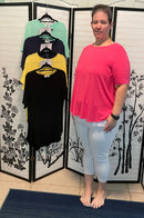 Modal Round Neck Top-Yellow(381)