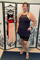 Sleeveless Lace Detail Halter Top- Blush(541)