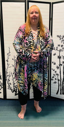 Tie Dye Animal Print Cardigan(477)