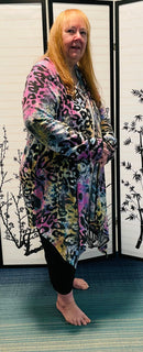 Tie Dye Animal Print Cardigan(477)