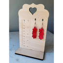 Red Mirror Acrylic Poinsettia Earrings