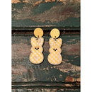 distressed bunny earrings