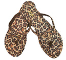 Leopard Print Flip Flops