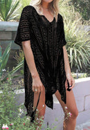 Hollow Out One Piece Swim Suit Cover UP
