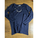 Plus Size Navy Blue long sleeve shirt