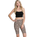 Lightweight Leopard Biker Shorts