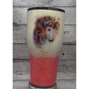 Floral Unicorn Tumbler