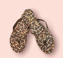 Leopard Print Flip Flops