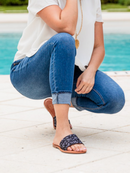 Lulu 4 Black Bandana Sandals