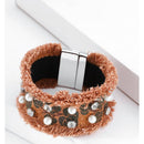 Retro Print Denim Bracelet