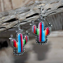 Serape Cactus Dangle Earring