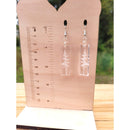 Engraved Clear Acrylic Pine Tree Earrings