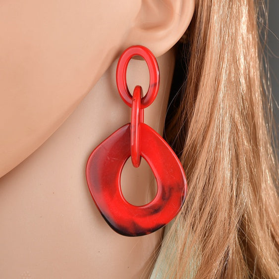 Rockin red acrylic earrings