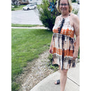 Tie dye bohemian halter dress