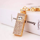 Rhinestone French Parfum Keychain - Clear