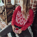 Homebody Lines Sweatshirt in Heather Red