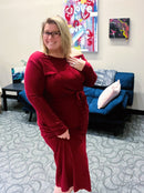 Red Side Tie Cocktail Dress