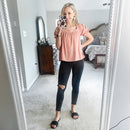 Ava Pink Dotted Blouse