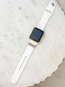 White Pearl Charm Watch Band - M/L