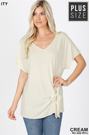 Front Tie Tops-Cream(14)