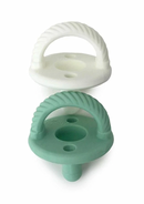 Sweetie Soother Pacifier Sets 2 Pack Mint & White Cable