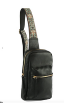 Sling Bag with Pattern Shoulder Strap