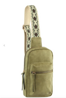 Sling Bag with Pattern Shoulder Strap