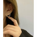 Heart studs with rhinestones - Rhondas Beauty Banter Boutique