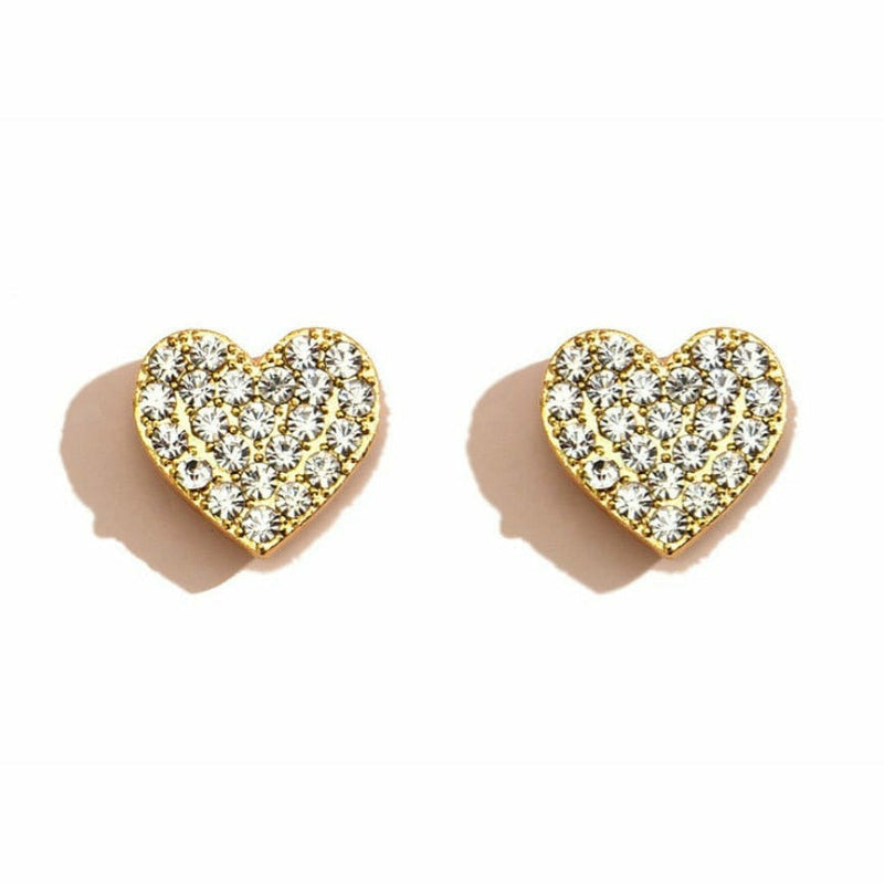 Rhinestone Heart stud earrings